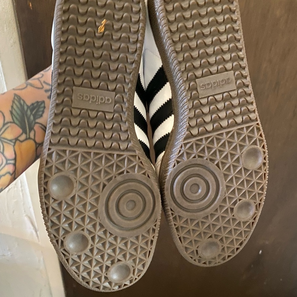 Adidas White and Black Samba Sneakers - Picture 5 of 7